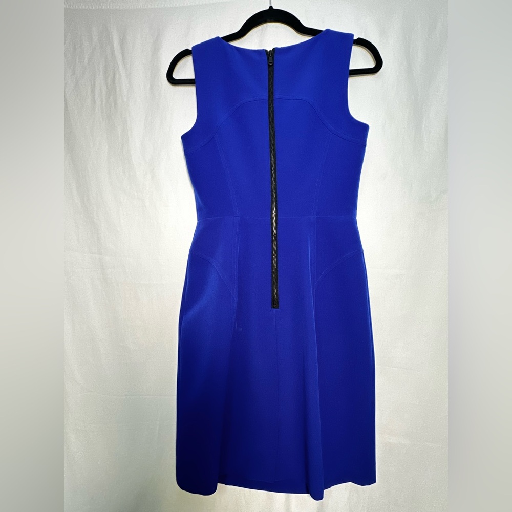Milly Cobalt Blue Sleeveless Midi Sheath Dress - Picture 5 of 6